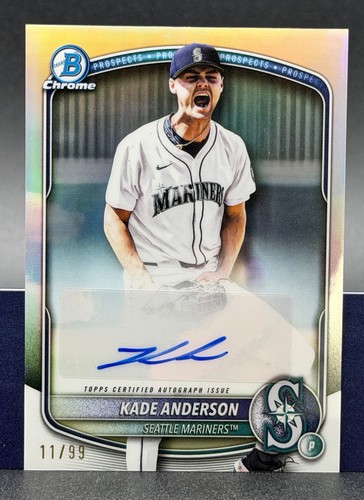 2025 Bowman Draft Kade Anderson Image Variation Chrome Auto /99 - Mariners