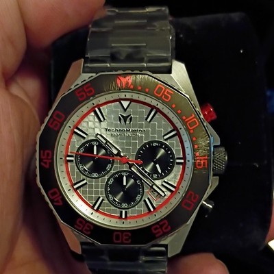 TechnoMarine Racing Legends Men's Quartz Chronograph Date 100m Black Silicone