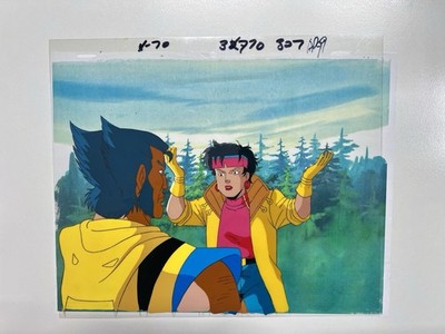 Original X-Men Animated Series Production Cel   Wolverine & Jubilee   Marvel 92