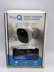 SEALED Chambellan myQ Caméra de sécurité filaire d'extérieur intelligent 1080p - blanc