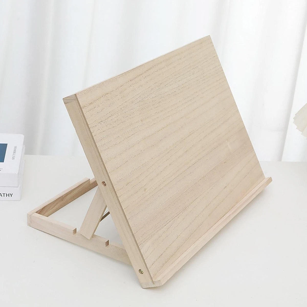 2 Pezzi Cavalletto da Tavolo in Legno per Bambini, Mini Cavalletti da 30 cm e 40