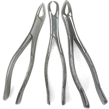 Dental Extracting Forceps Set 3pcs Heavy Duty