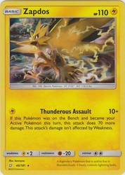 Zapdos 40/181 Holo Rare SM Team Up