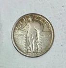 1917 Type 2 Silver Standing Liberty Quarter, VF Details, Cleaned
