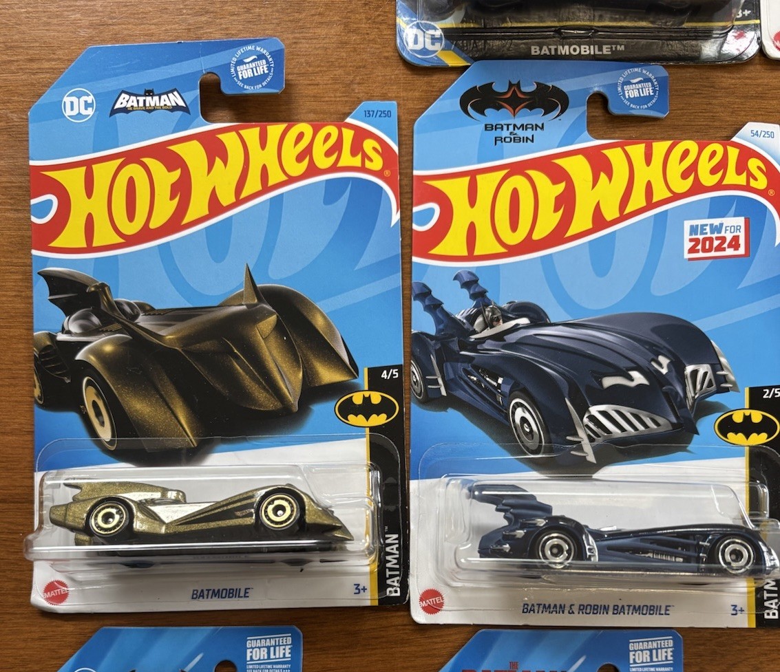 HOT WHEELS - BATMAN BATMOBILE Various Models Series (Lot of 10