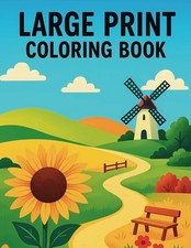 Large Print Coloring Book: Bold, Easy-to-Color Designs for Adults and Seniors. C