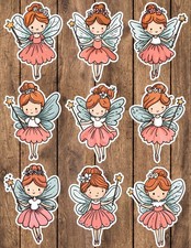 Little Fairy Die Cut Vinyl Stickers Set Scrapbooking Laptop Water Bottle