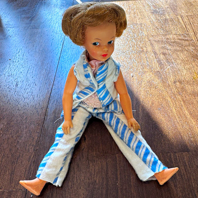 Vintage Ideal Pepper Doll Tammy s Little Sister 1960s Brown Hair Blue Eyes