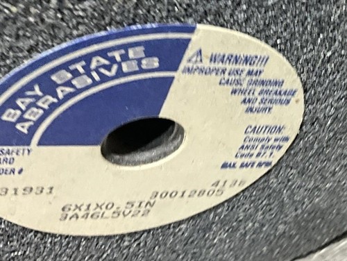 Bay State Abrasivi USA 6x1x0. 5in 3a46l5v22 Nos Surplus - Foto 2 di 3