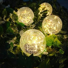 LED Light Solar Powered Garden Glass Jar Lamp Outdoor Courtyard Lantern Ornament