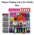 Fishing Lure Set Tackle Box Spinner Hooks Bass Trout Salmon 301pcs 1-2 Pack WG®