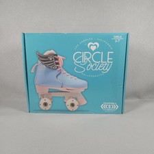 Circle Society Girls Roller Skates Adjustable Youth Sizes 3-7 Blue Pink Wings