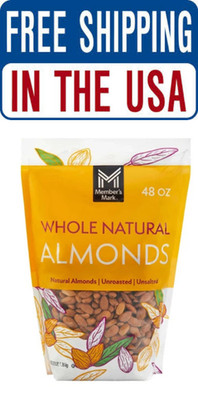 Member's Mark Whole Natural Almonds, 48 Oz  Healthy Snack