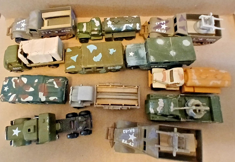 Vintage ZYLMEX Military Half Track 1970'S 1/64 Vehicles Lot of 12 - Image 2 of 4