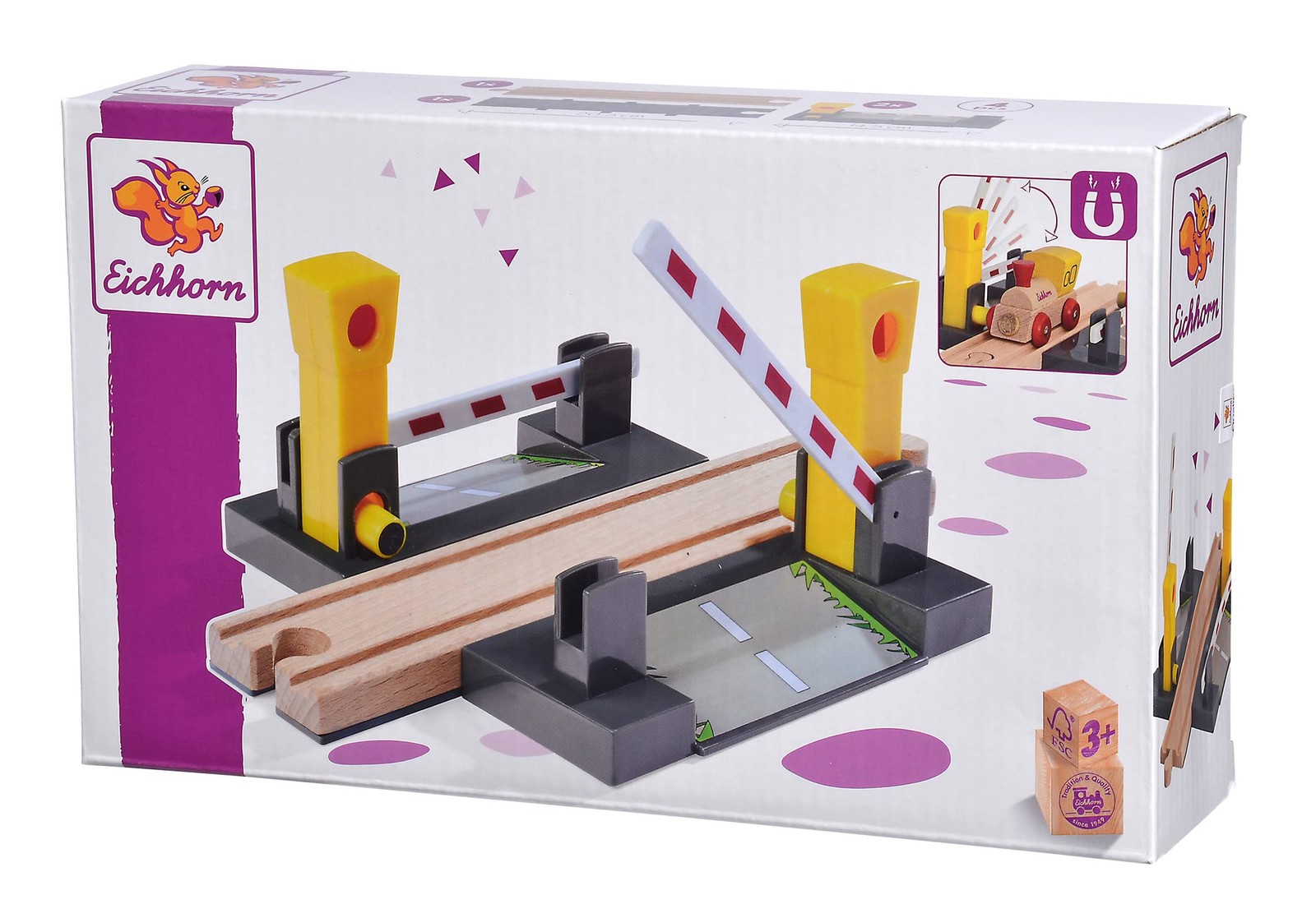 Eichhorn Schienenbahn 100006500 Bahnbergang 4 teilig FSC zertifiziertes Buche 5090₽