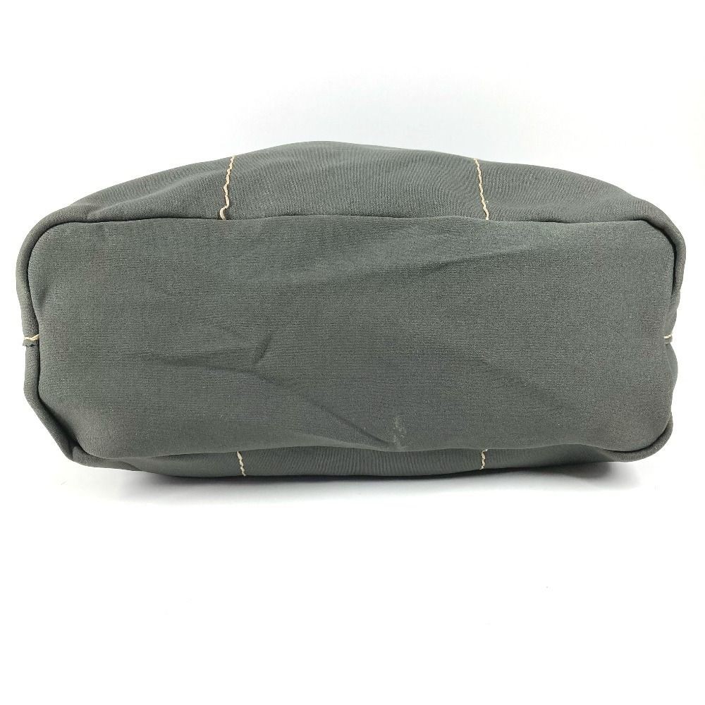 PRADA Triangular Logo Shoulder Bag Gray Khaki Uni… - image 6