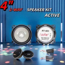 500W 2-Way Audio System - 4"Bass+1.5" Silk Tweeter, Crossover