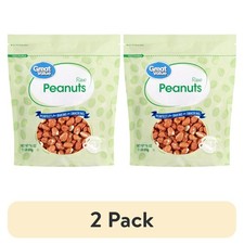  Pack of 2 Raw Shelled Peanuts, 16 oz each Bags Free Shipping In 2 Days...