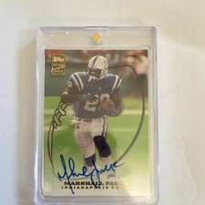 Topps 1999 Autographs Marshall Faulk St. Louis Rams #A8 Hard Signed Card