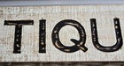 hard to find 26" x 5 1/4" carved wood ANTIQUES wall / shelf SIGN rustic — photo 8