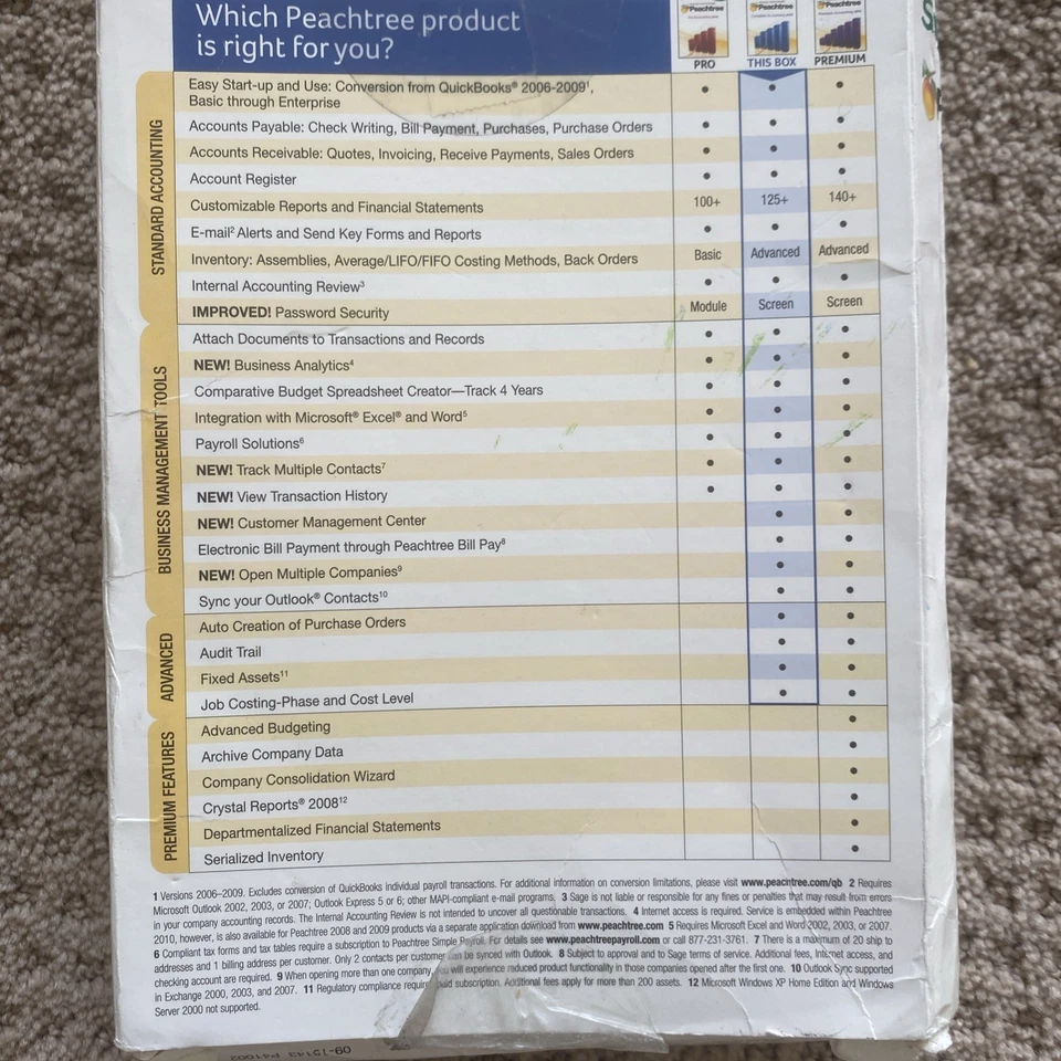 Sage Peachtree Complete Accounting 2010 - Image 3 of 4