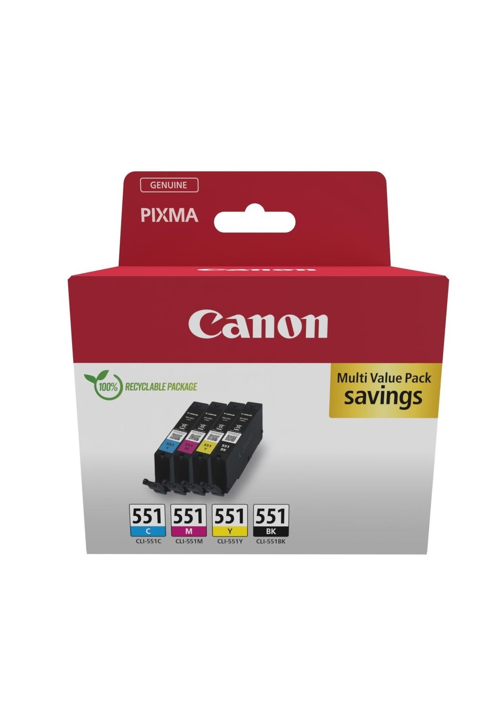 CANON CLI-551 CMYBK Multipack Druckerpatronen 1906858 9390₽