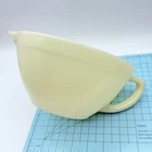 Vintage Fire King Milk Glass 7.5” Batter Bowl With D Handle & Pour Spout Ivory