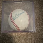 MLB Autographed Baseball Red Schoendienst, Lou Brock