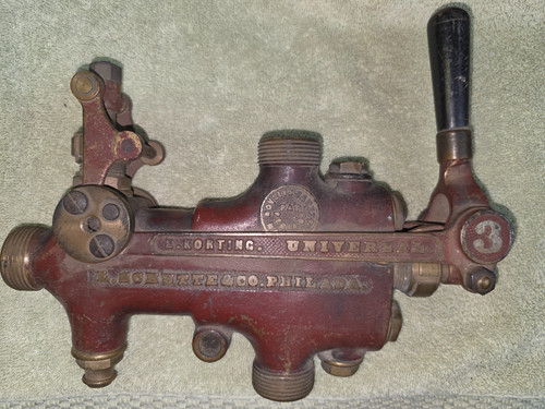 Rare Schutte & Korting Co. Steam Locomotive Universal Double Tube Injector 1880s