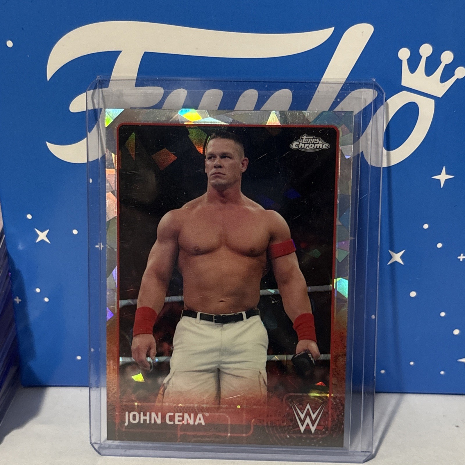 2015 TOPPS CHROME WWE JOHN CENA ATOMIC REFRACTOR INSERT #38 🔥RARE🔥 INVEST📈