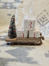 Homirable Christmas Count Down Blocks Santa Sleigh Advent Calendar