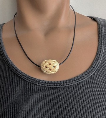 Naked Afraid Pendant Necklace Inspired, Leather Cord, Bone Bead, 22 inch