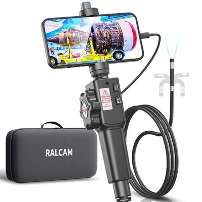 Two-Way Articulating Borescope for Smartphone&iPhone, 8.5mm/0.33inch Endoscop...