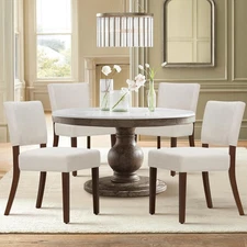 Mid Century Modern Dining Chairs Set of 4, Upholstered Kitchen Chairs with Op...