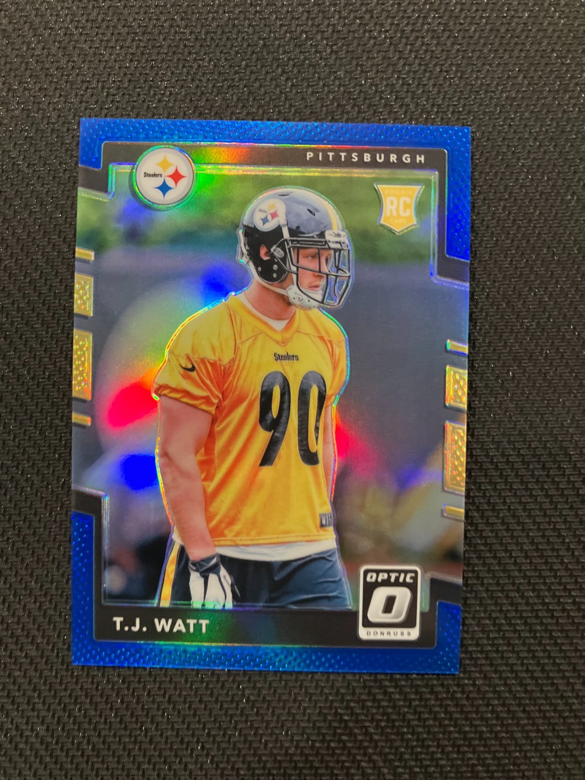 TJ Watt Blue Prizm Rookie Card /149  2017 Donruss Optic
