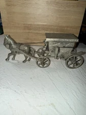 vintage ZIMBALIST chased SILVER brass BURRO Pulling MUSIC trinket BOX THORENS?