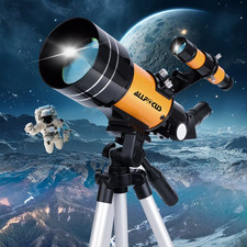 70mm Refractor Astronomical Telescope 15x-150x - Portable with Phone Adapter