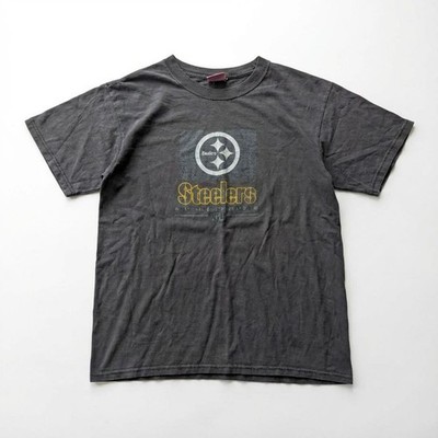 Pittsburgh Steelers NFL Team Apparel T Shirt Herren Big Logo L Large Dunkelgrau