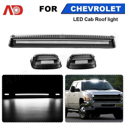 3PCS LED Cab Roof Light For 07-14 Chevy Silverado GMC Sierra 1500 2500HD 3500HD