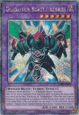 YuGiOh GLADIATOR BEAST GYZARUS Quarter Century Secret Rare RA03-EN198