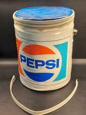 Vintage 1980s Pepsi Vinyl Can Cooler Made In USA Nappe-Smith Co. READ