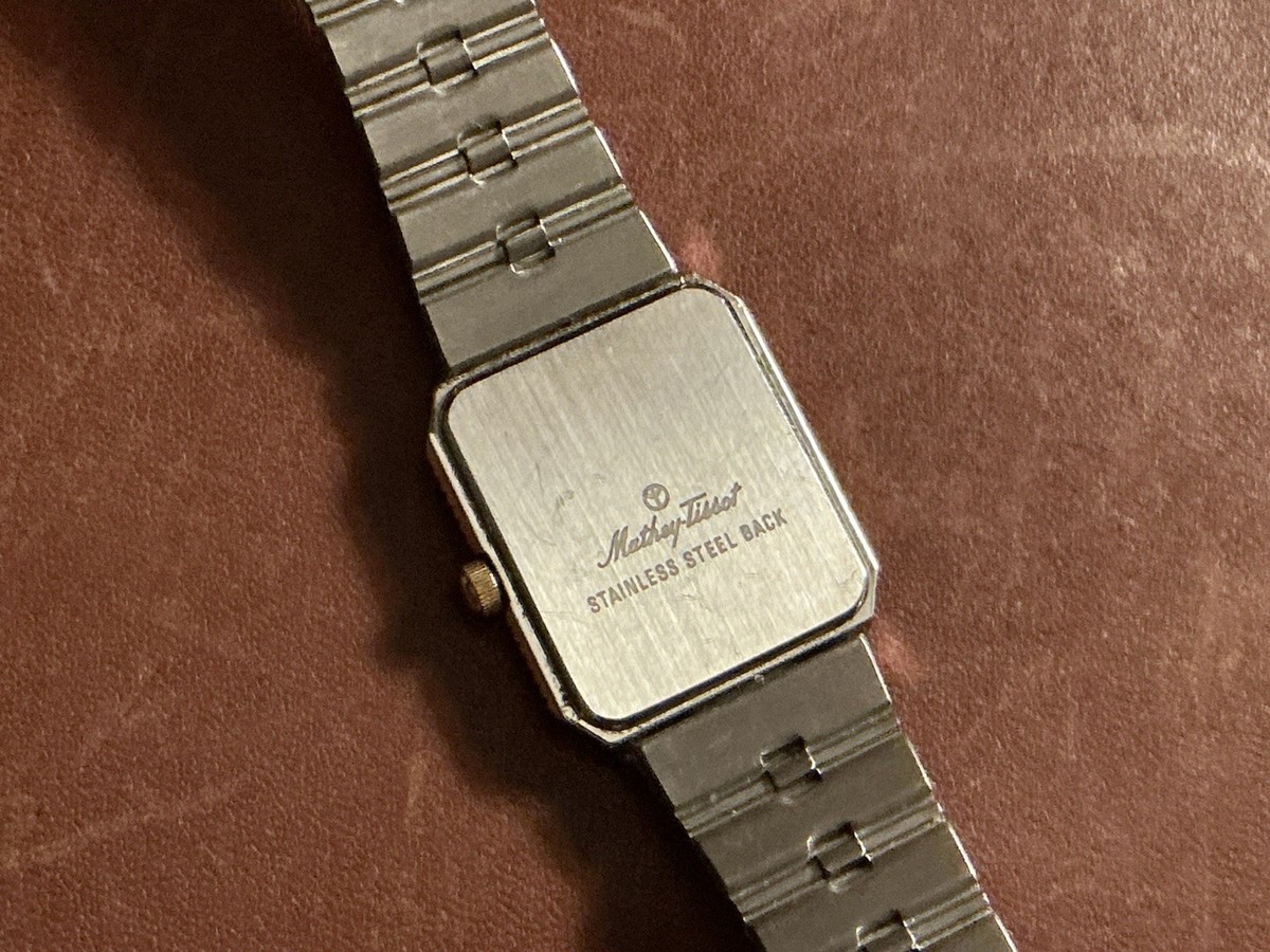 Ladies MATHEY TISSOT Stainless Steel & Gold Dress Watch, Gold Bezel, Quartz View 5