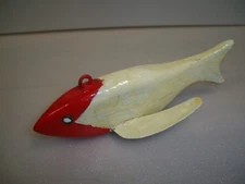 FISH DECOY WOOD SPEARING ICE FISHING LURE FOLK ART MINNESOTA CARVER AL Udermann