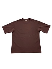 Uniqlo Men Brown Airism Stretch T-Shirt Crew Neck Size M EUC
