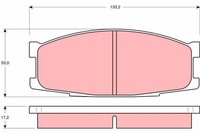 TRW Bremsbelagsatz Scheibenbremse GDB1022 FüR FE5 Mitsubishi FE6 Canter 6 FB5