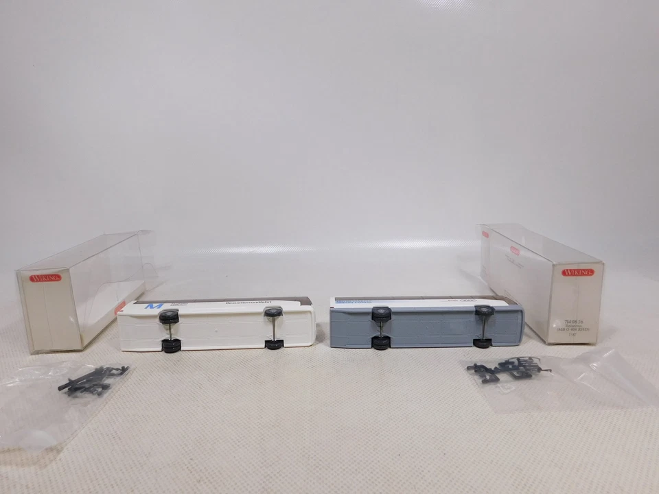 Wiking 1:87 H0 2X Bus MB O 404 RHD 714 08 36 Visitor Tour Top Box #EI16-0,5 - Image 3 of 4