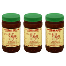 Sambal Oelek Ground Fresh Chili Paste, 8 Oz Authentic Indonesian Chili Paste