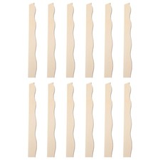  12 Pcs Decorative Moulding Wall Trim Wood Wooden Strip Wavy Edge