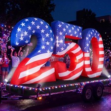 4th of July Inflatable 250th Anniversary LED Blow Up Yard Decor