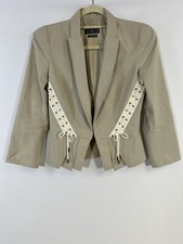 2000’s Alexander McQueen Lace Up Vintage Blazer Jacket Women Size 42